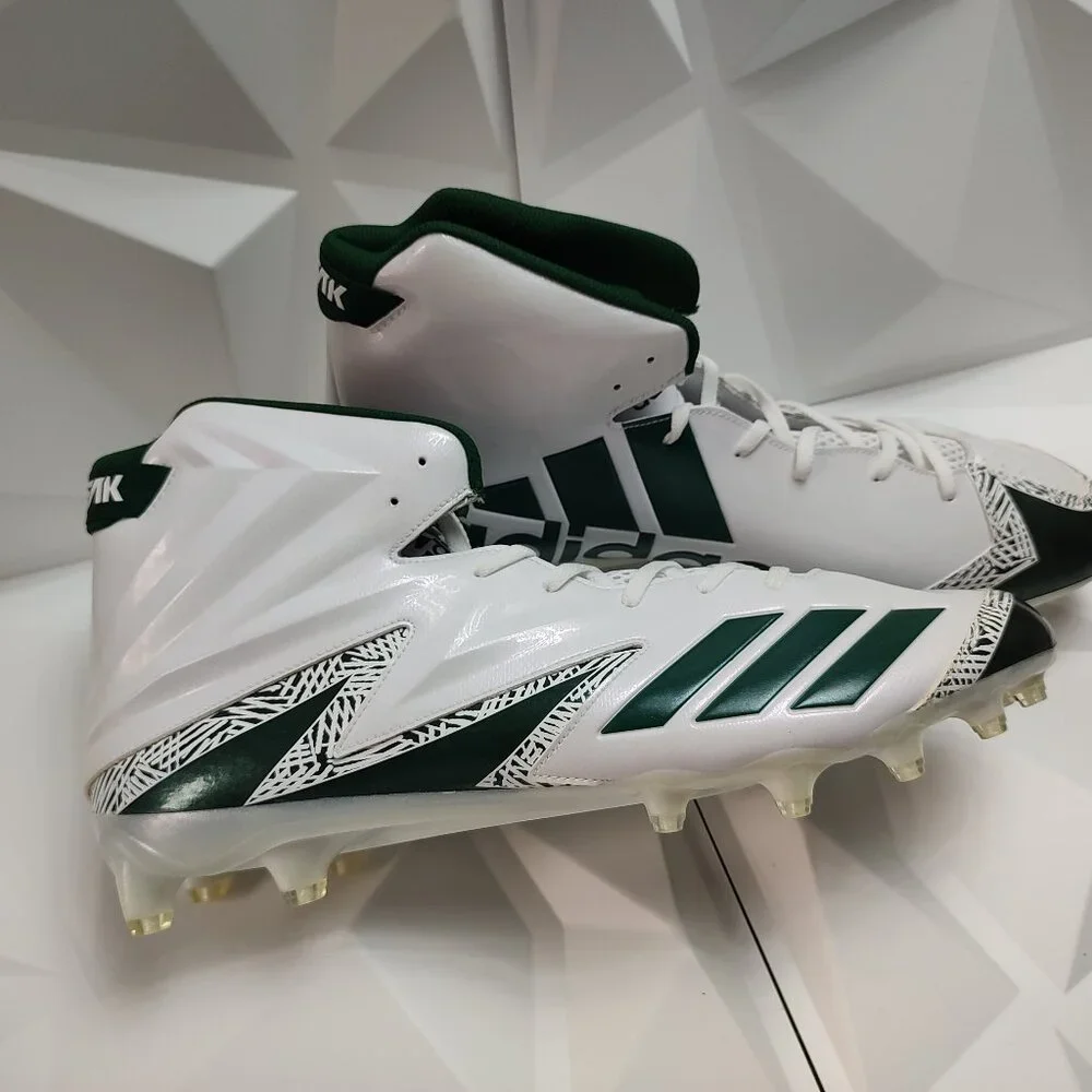 Adidas Mens Football Cleats 17 White Green Shoe Lacrosse Freak X Carbon High - Picture 7 of 14